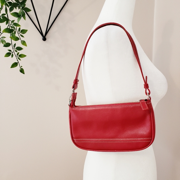 Danier Handbags - DANIER | ITALIAN LEATHER MINI SHOULDER BAG Red